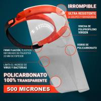 mascara facial protecion coronavirus 500 micrones policarbonato