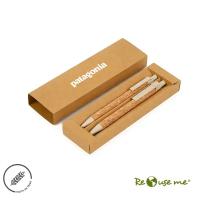 set bolígrafo y lápiz de corcho personalizado con logo por mayor - ancor