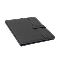 carpeta simil cuero negro personalizada con logo por mayor