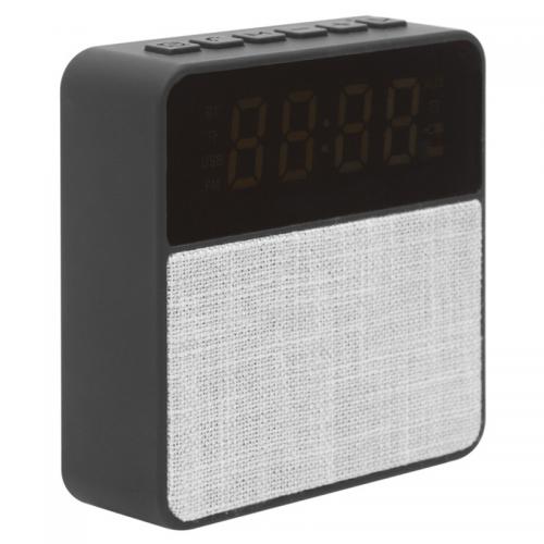 Parlante Bluetooth con Reloj y Radio con logo