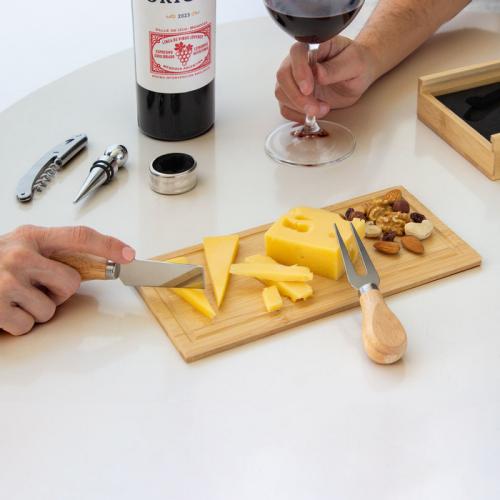 Set de Vino con Tabla para Quesos