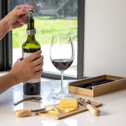 Set de Vino con Tabla para Quesos