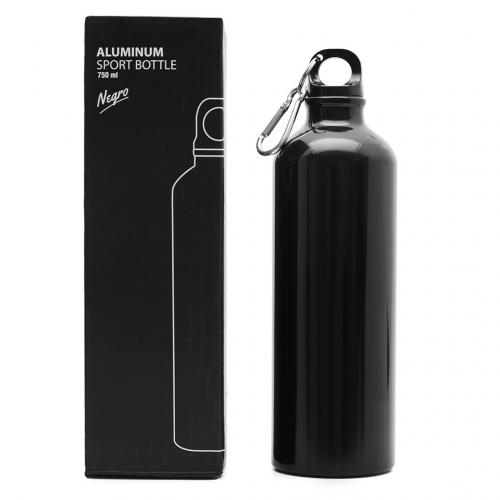 Botella de aluminio con mosquetón