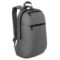mochilas porta notebook gris con logo personalizado